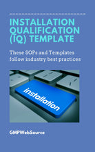 Load image into Gallery viewer, Installation qualification (IQ) Template