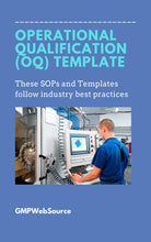 Load image into Gallery viewer, Operational qualification (OQ) Template