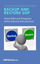 Load image into Gallery viewer, Backup and Restore SOP
