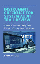 Load image into Gallery viewer, Instrument Checklist for System Audit Trail Review
