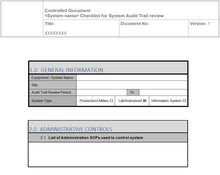 Load image into Gallery viewer, Instrument Checklist for System Audit Trail Review