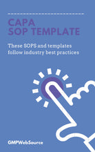 Load image into Gallery viewer, Corrective and Preventive Action SOP (CAPA)