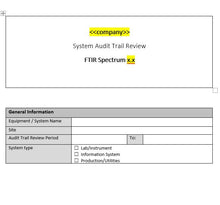 Load image into Gallery viewer, FTIR Spectrum Audit Trail Review
