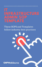 Load image into Gallery viewer, IT Infrastructure Administration SOP