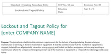 Load image into Gallery viewer, Lockout and Tagout Policy SOP