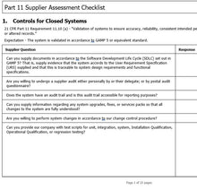 Load image into Gallery viewer, 21 CFR Part 11 Supplier Assessment Checklist