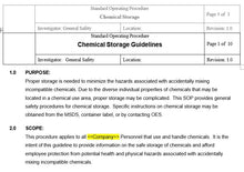 Load image into Gallery viewer, Chemical Storage and Handling SOP Template