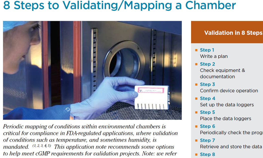 Validation mapping within environmental chambers (FREE)