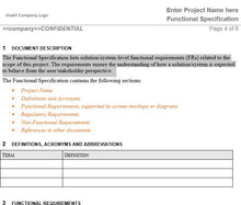 Load image into Gallery viewer, Functional Specification Template
